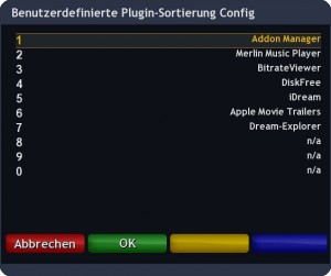 PlugIn-Sortierung