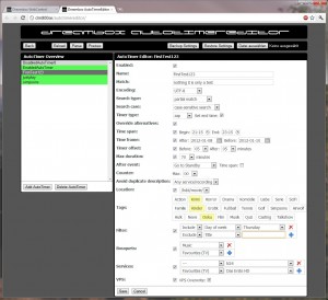 AutoTimer Webinterface -- Editor