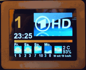 USB-Display mit Wettervorhersage
