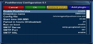 Konfiguration des PushService-PlugIns (Screenshot von betonme)