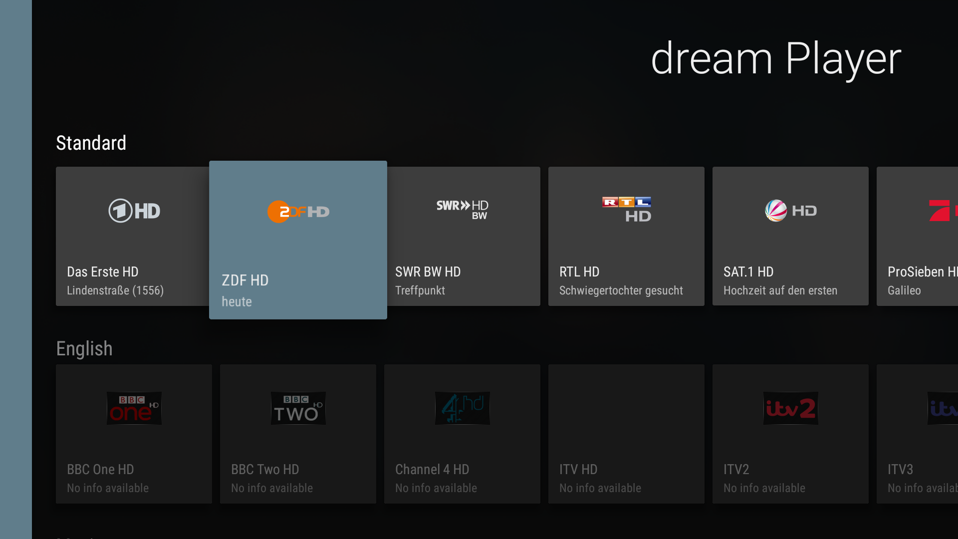 dreamPlayer auf FireTV